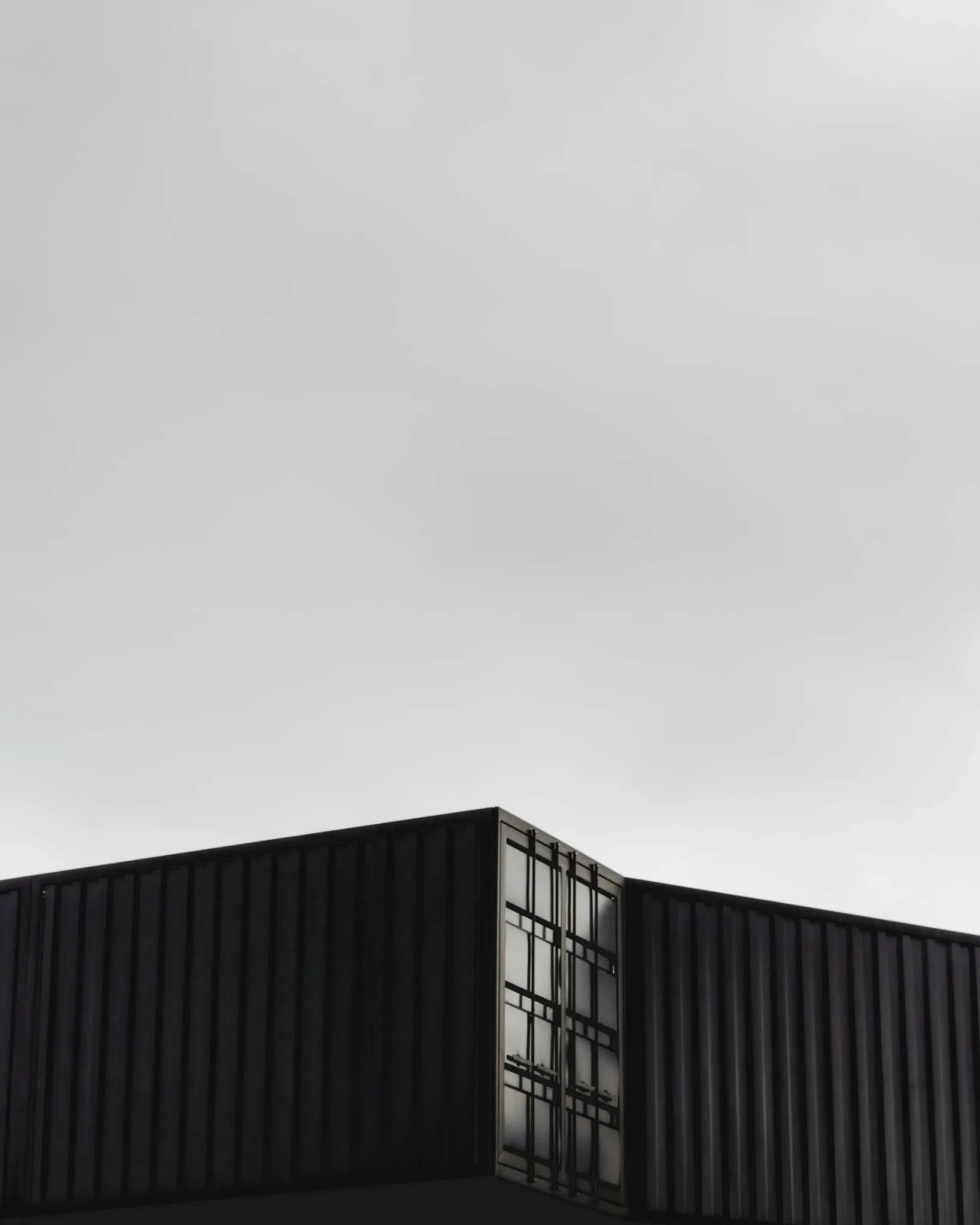Minimalist view of shipping containers